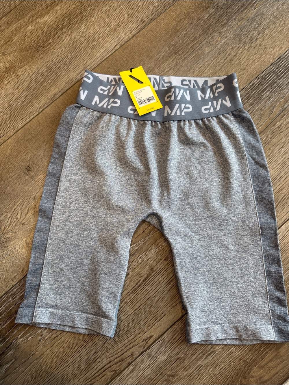 Women’s MP Grey Athletic/Cycling Shorts with Logo Waistband